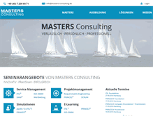 Tablet Screenshot of masters-consulting.de